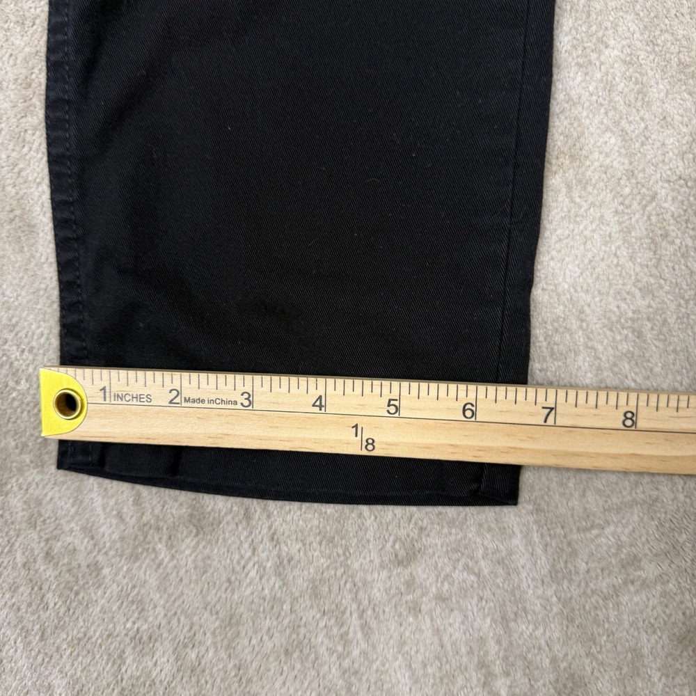 Sundry Black Tie Waist Tapered Trousers High Rise Cotton Blend Pants Size 26 - Picture 9 of 10